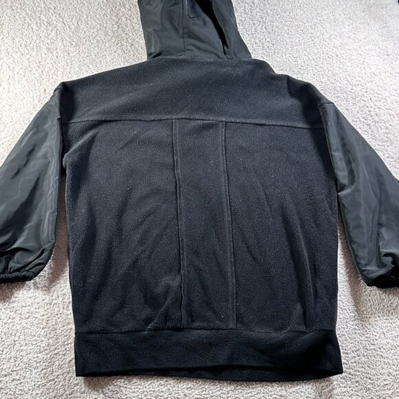 Alo Yoga Sweater Black Mixed Media Oversized Pullover Womens Medium Comfy Lounge - Picture 3 of 11